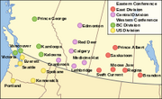 WHL Team Locations.svg