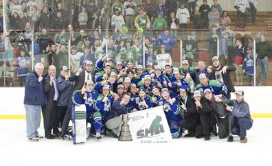2016 SJHL champs Melfort Mustangs (credit Ryan Booth and Melfort Journal)