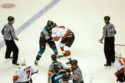 Steve Bernier vs Brad Ference