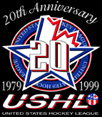 USHL 20th Anniversary logo