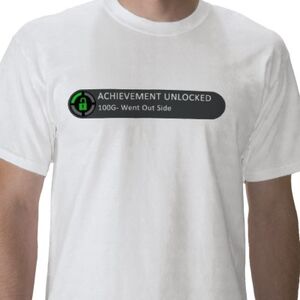 Achievement unlocked went outside tshirt-p235127684750349137trlf 400