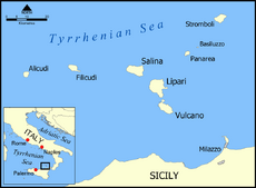 Aeolian Islands map