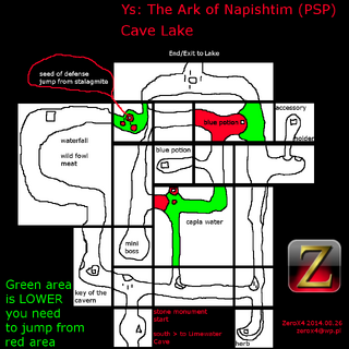 Ys - The Ark of Napishtim (PSP) Cave Lake