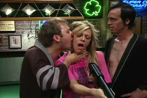 Memorable licking of Dee's face