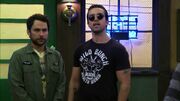 Head of Paddy's security with janitor