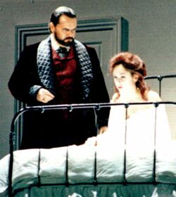 Bill Nolte as Simon Stride JEKYLL & HYDE Alley Theatre 1990 with Linda Eder
