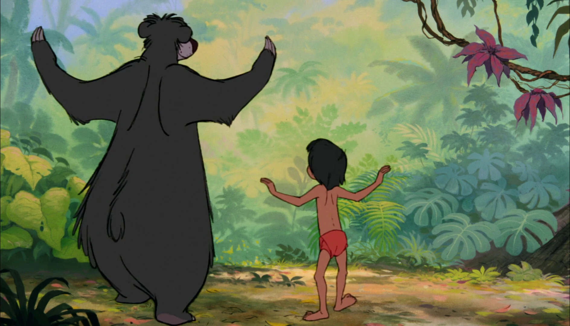 Image Mowgli and Baloo the bear are both danceing.jpg Jungle Book
