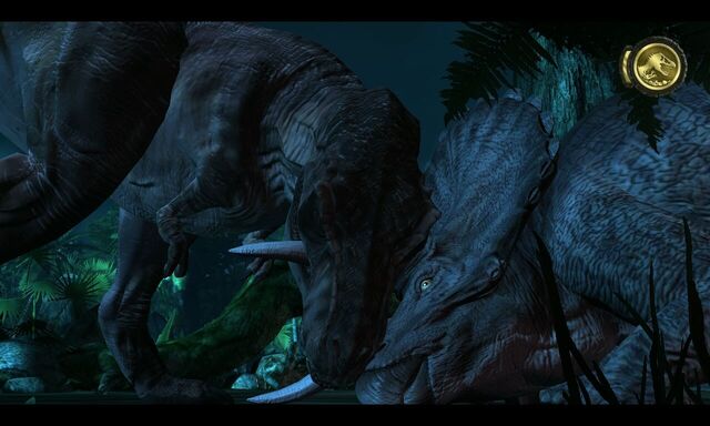 File:562660-jurassic-park-the-game-windows-screenshot-t-rex-vs-alpha-triceratop.jpg