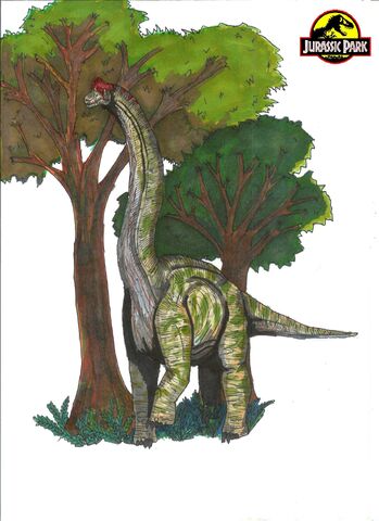 File:Jurassic Park Brachiosaurus by hellraptor.jpg