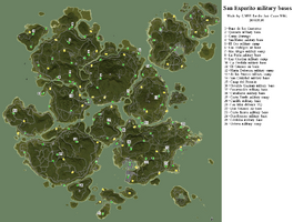 Map of Just Cause (1) military bases