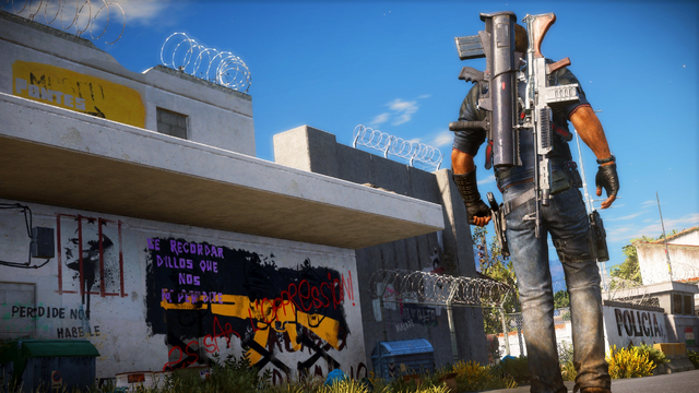 File:JC3 graffiti on a police wall.png