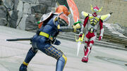 Gaim - Baron face-off