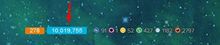 Energy points header