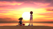 Sora and Kairi at sunset.png