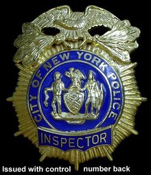 Inspector (nypd) badge