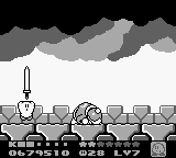 Kirby gains the Rainbow sword
