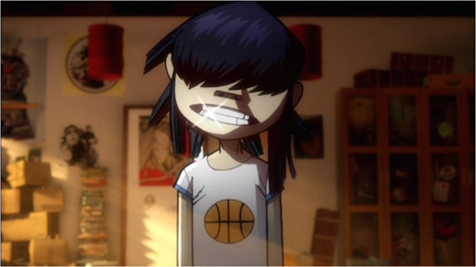 Image Noodle smiling at her experiment.png Gorillaz Wiki FANDOM powered by Wikia