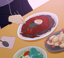 2-86 Ran and Asha's dinner