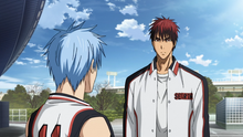 Kuroko and Kagami outside the WC building.png