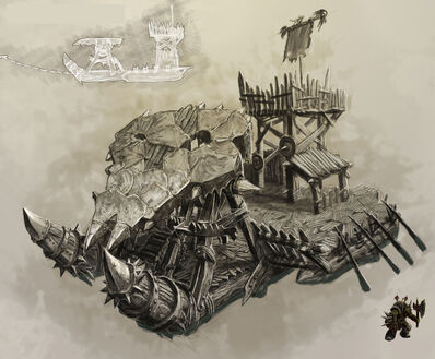 Nave Barco Orcos y Goblins por Michael Phillippi Warhammer Online.jpg