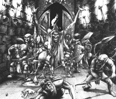 Escrotoderrata Tragalodo y la tribu Nariz Sangrienta por Adrian Smith.jpg