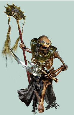 Guerrero Esqueleto 5 portaestandarte Nagash el Hechicero por Jon Sullivan.jpg