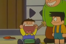 Nobita de 3 años llorando