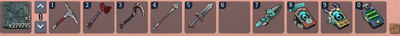 Equip weapons-hotbar