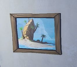 Tropical Painting prop placed