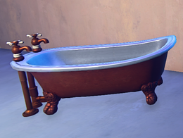 Bathtub prop placed