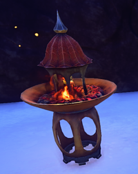 Landmark Standing Keran Brazier prop placed