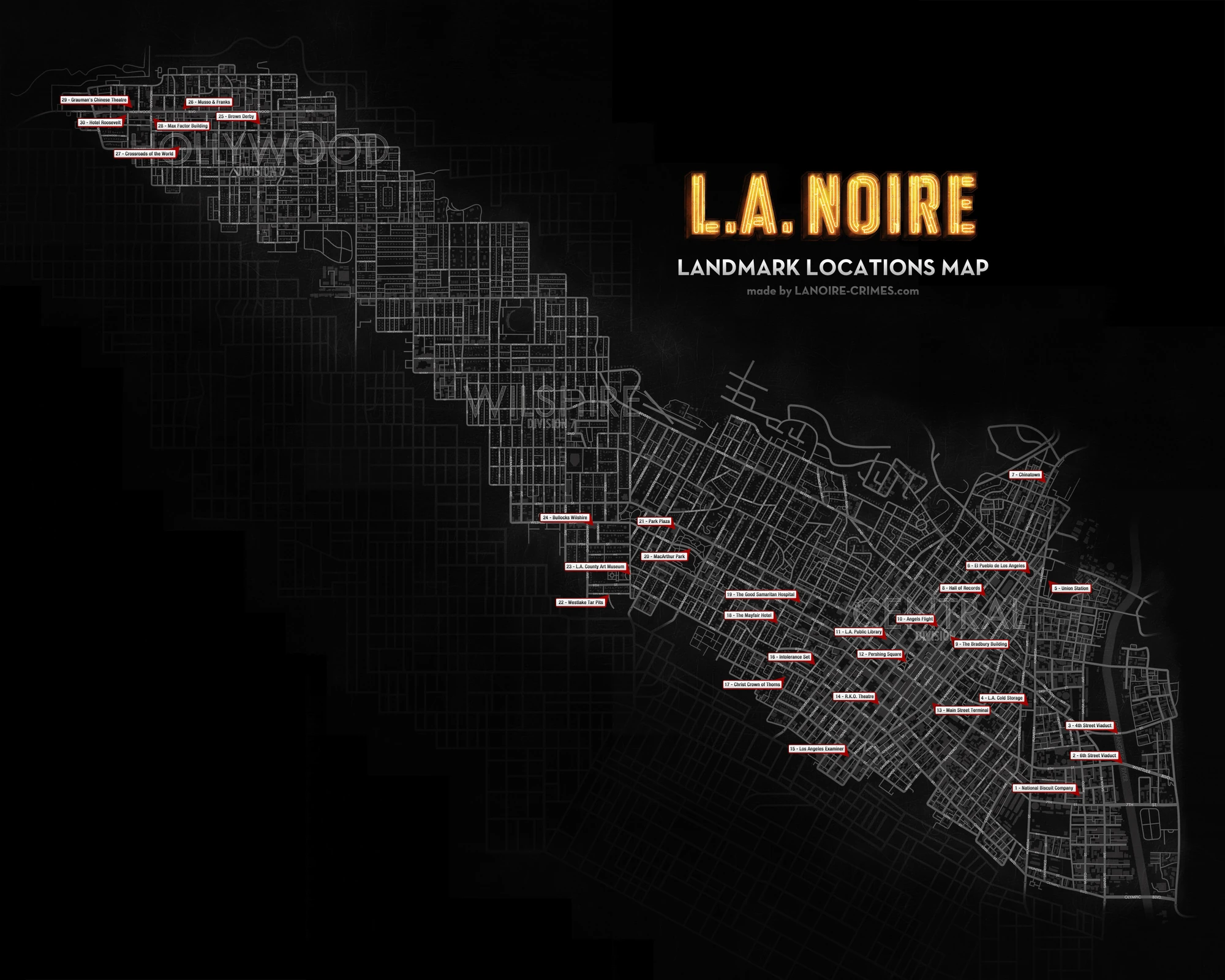 Image Landmark Map.jpg L.A. Noire Wiki FANDOM powered by Wikia