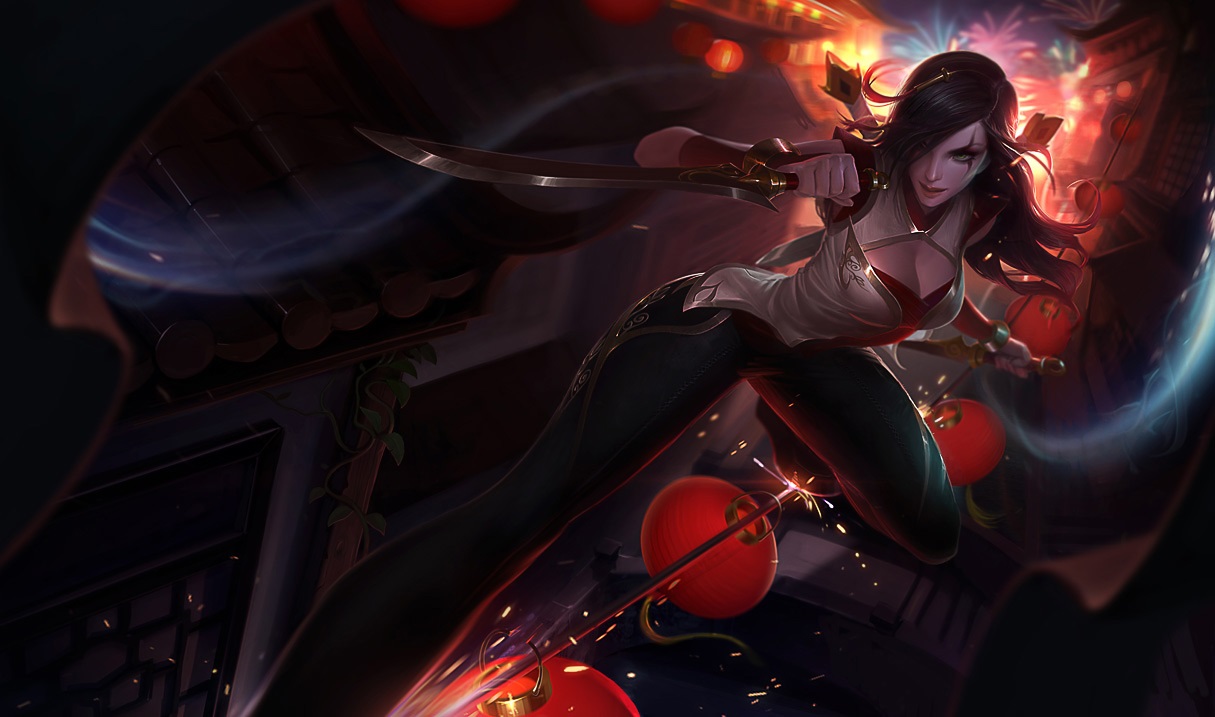Warring Kingdoms Katarina - League of Legends Minecraft Skin