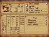 Status screen