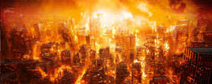 Burning-city