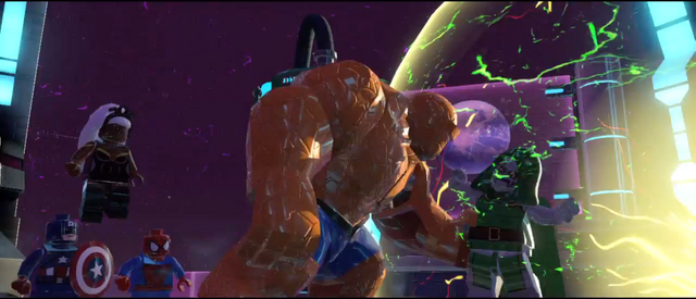 File:Cap, storm, spidey and thing vs dr doom.png