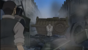 Valjean Pulls Cart