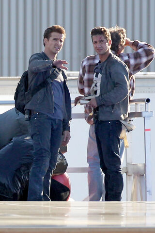 File:Shia+LaBeouf+adjusts+harness+while+filming+ZZtz 7Nple3x.jpg