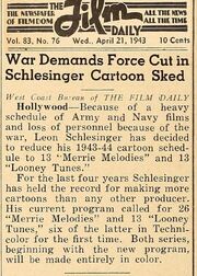 Film Daily Schlesinger article 4-1943
