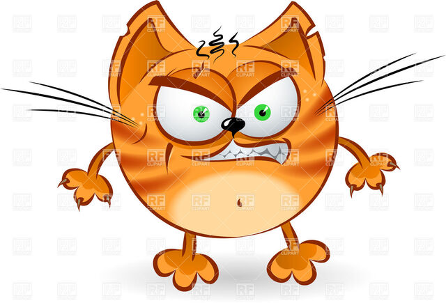 Image The angry orange cartoon  cat Download Royalty free 