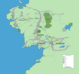 Middle earth map showing prominent locations.png