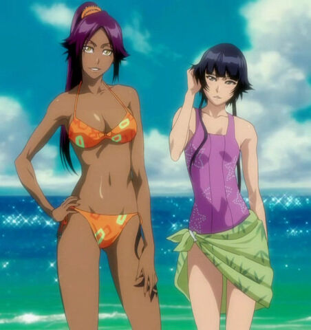 Archivo:Yoruichi and soi fong bikini by falsapersona99-d3gs030.jpg