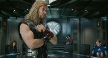 Thor in the Avengers meeting.jpg