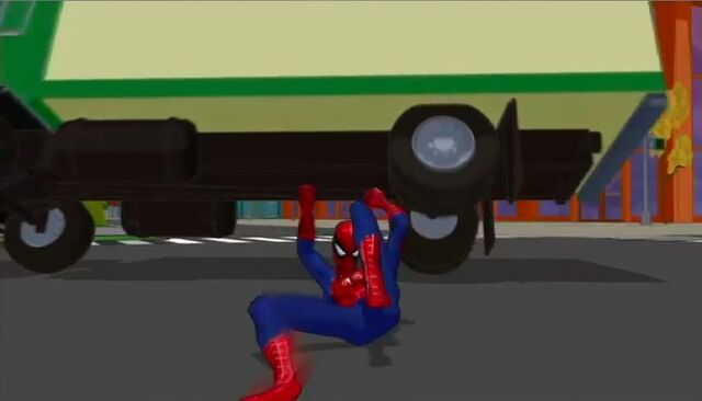 File:Spidey Slides Under Truck SMTNAS.jpg