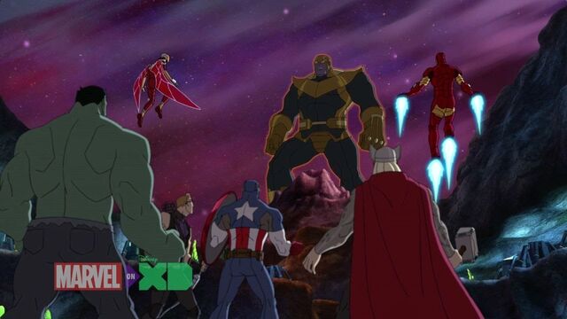 File:The Avengers and Thanos (Avengers Assemble).jpg