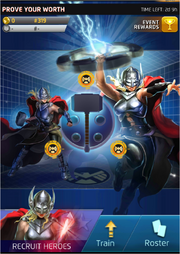 Prove Your Worth Event Screen