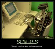 Spambot demotivational poster