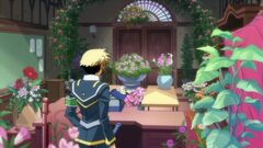 Zenkichi watering the flowers