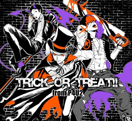 File:P4U2 Halloween illustration of Yu, Sho, and Adachi by Rokuro Saito.jpg