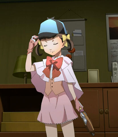 File:Nanako dressed as her hero Loveline.jpg
